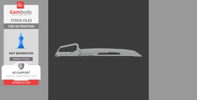 A sleek, futuristic cyberpunk machete with angular design and detailed grip, suitable for cosplay.