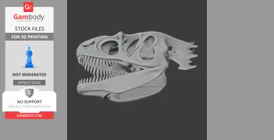 Saurophaganax Skull - Skull Replica STL