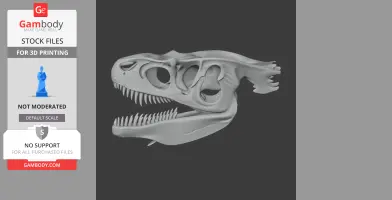 Saurophaganax Skull - Skull Replica STL