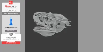 Saurophaganax Skull - Skull Replica STL