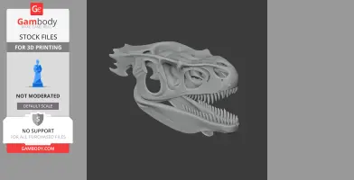 Saurophaganax Skull - Skull Replica STL