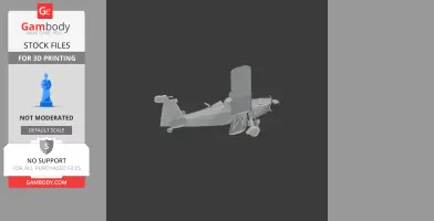 3D model of Andreasson BA-4B aircraft, suitable for 3D printing.