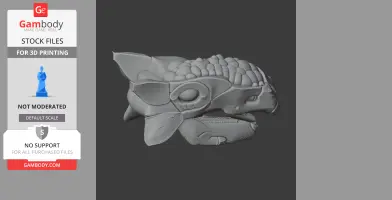 3D model of a Scutellosaurus skull, detailed texture, suitable for printing from Gambody.
