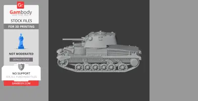 Cruiser Mk I tank - Tank Model STL