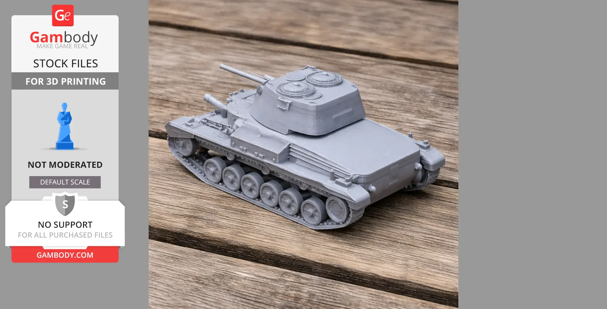 Cruiser Mk I tank - Tank Model STL