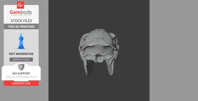 A detailed 3D model of a serow skull, suitable for 3D printing and display.