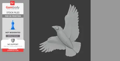 Azure dollarbird - Prehistoric Animal STL