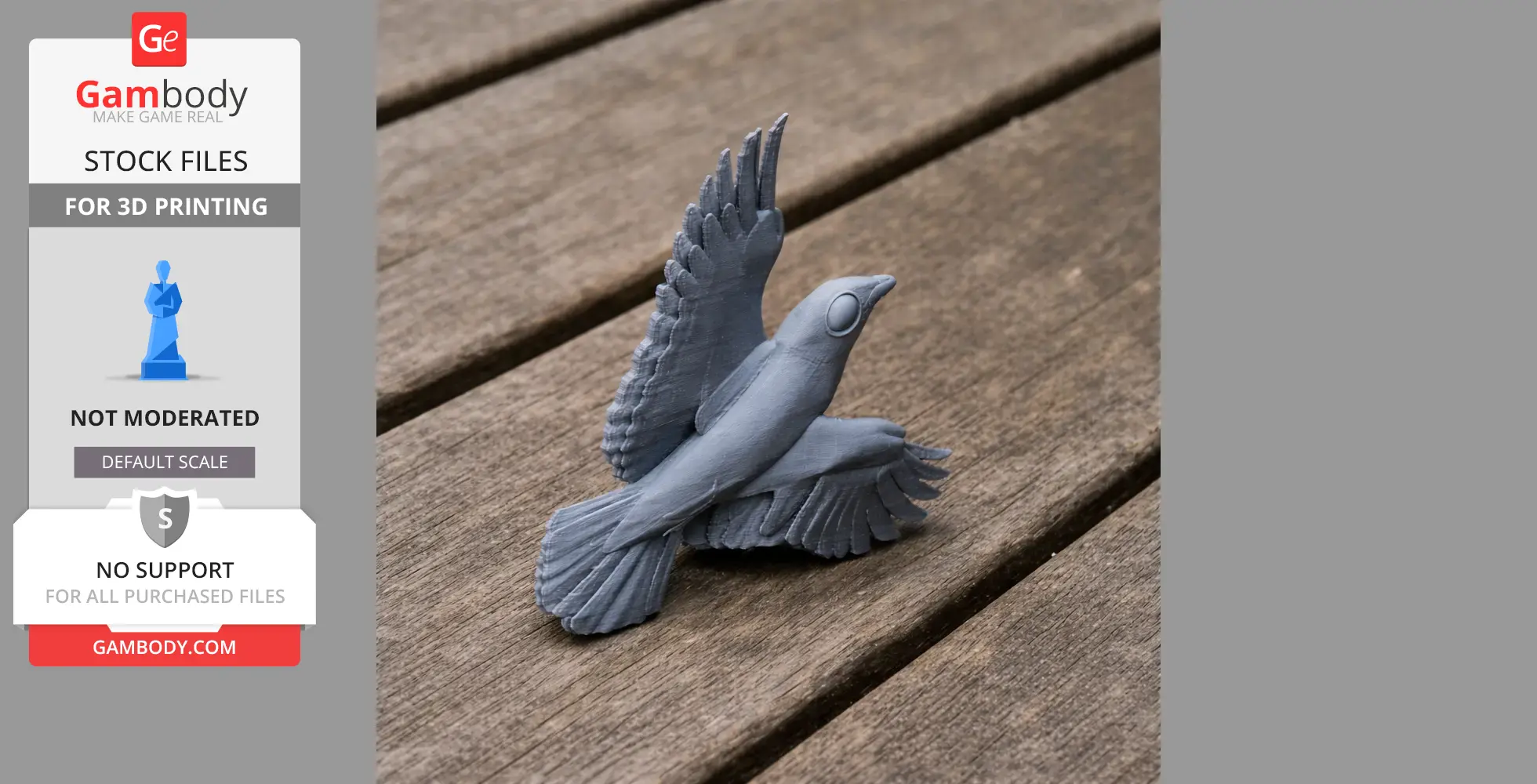 Azure dollarbird - Prehistoric Animal STL