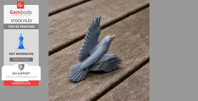 Azure dollarbird - Prehistoric Animal STL