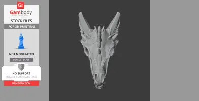 Shamosaurus Skull - Skull Replica STL