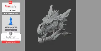 Shamosaurus Skull - Skull Replica STL