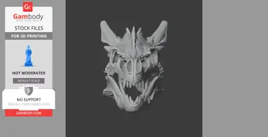 Shamosaurus Skull - Skull Replica STL