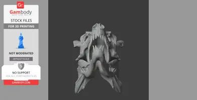 Shamosaurus Skull - Skull Replica STL