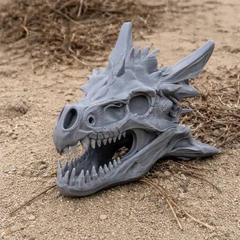 Shamosaurus Skull - Skull Replica STL