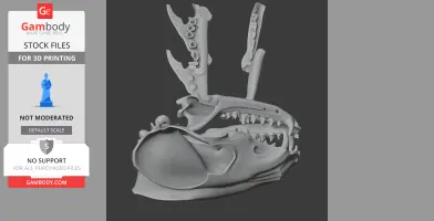 Short-eared Dog Skull - Skull Replica STL