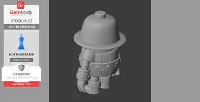 Darryl - Brawl Stars Figurine - Character Figure STL