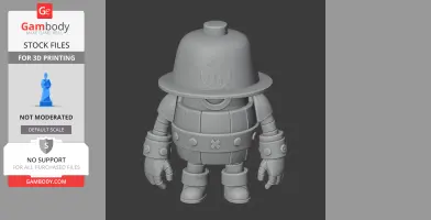 Darryl - Brawl Stars Figurine - Character Figure STL