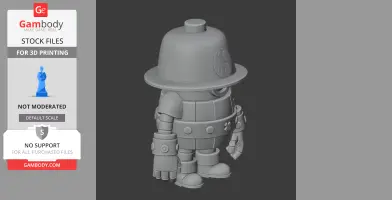 Darryl - Brawl Stars Figurine - Character Figure STL