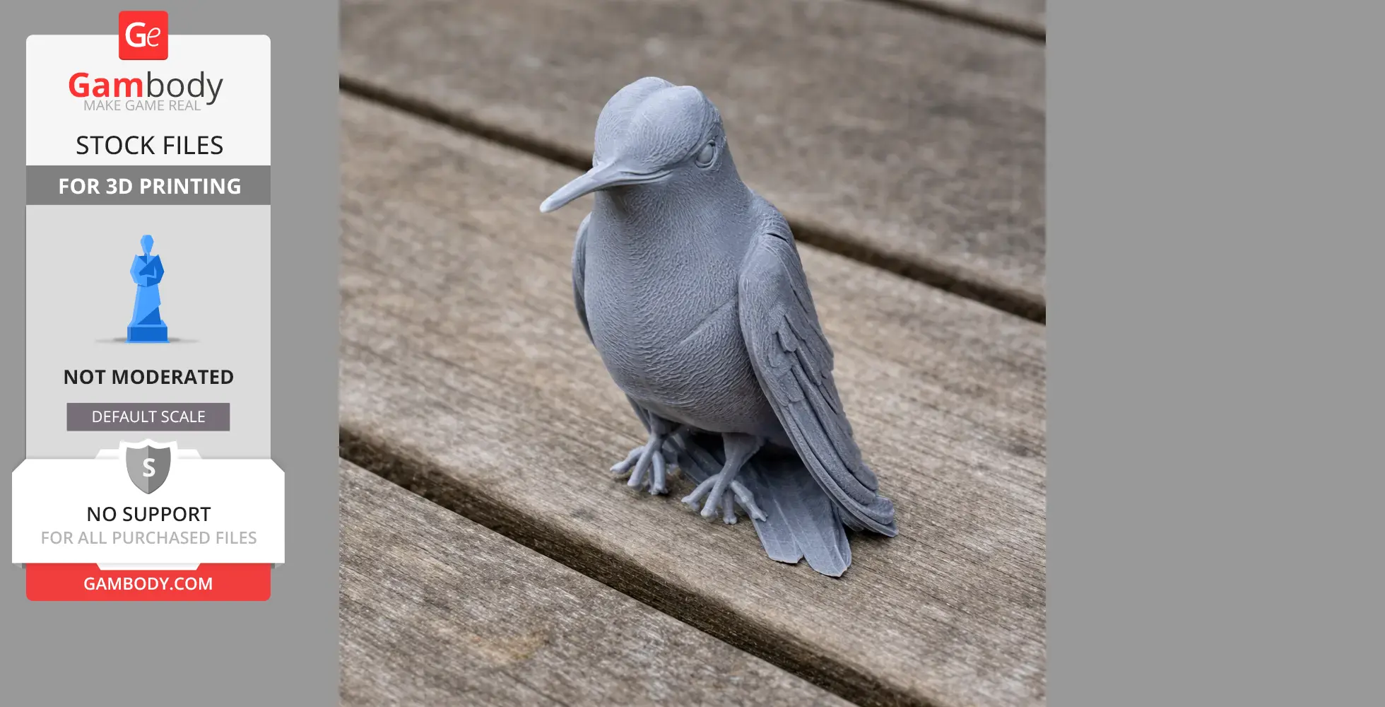 Azure-crowned hummingbird - Prehistoric Animal STL