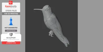 Azure-crowned hummingbird - Prehistoric Animal STL