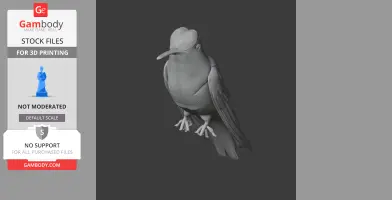 Azure-crowned hummingbird - Prehistoric Animal STL