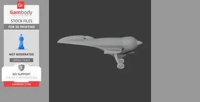 3D model of a streamlined Aviatika-900 Acrobat airplane, shown in profile.