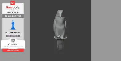 Azure-rumped parrot - Prehistoric Animal STL