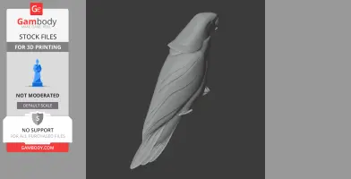 Azure-rumped parrot - Prehistoric Animal STL