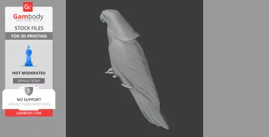 Azure-rumped parrot - Prehistoric Animal STL