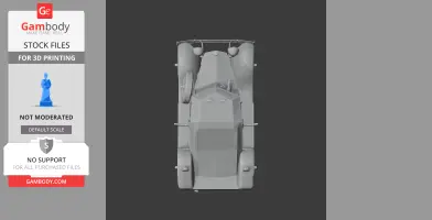 Top-down view of a detailed 3D model of the D-8 armored car, suitable for 3D printing.