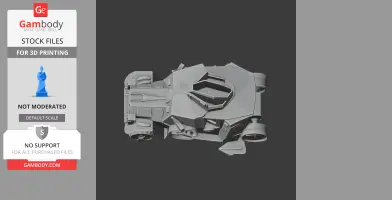 3D model of a futuristic Daimler DZVR 21 tank, viewed from above, designed for 3D printing.