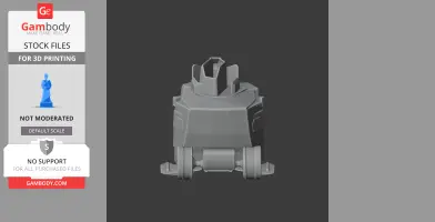 Tank model with angular armor and turret for 3D printing.