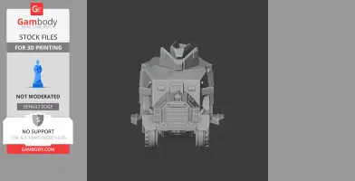 Front view of a 3D model of the Daimler DZVR 21 tank for 3D printing.