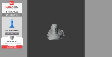 A 3D model of a duck's head and upper body designed for 3D printing.