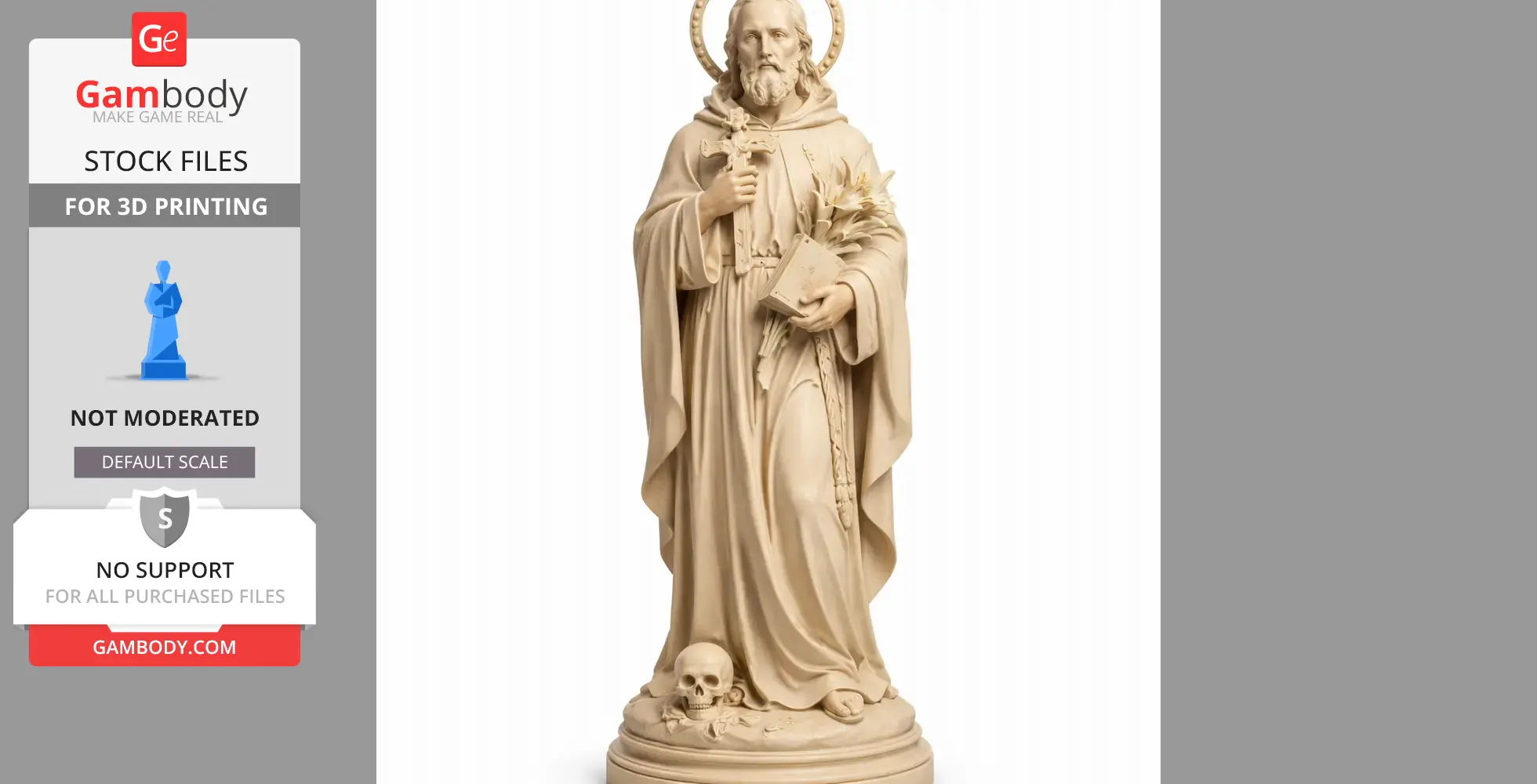 Saint Alexis Falconieri - Devotional Statue - STL 3D Print