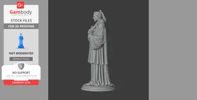 A devotional statue of Saint Aloysius Gonzaga in a prayerful pose, holding a cross and flowers.