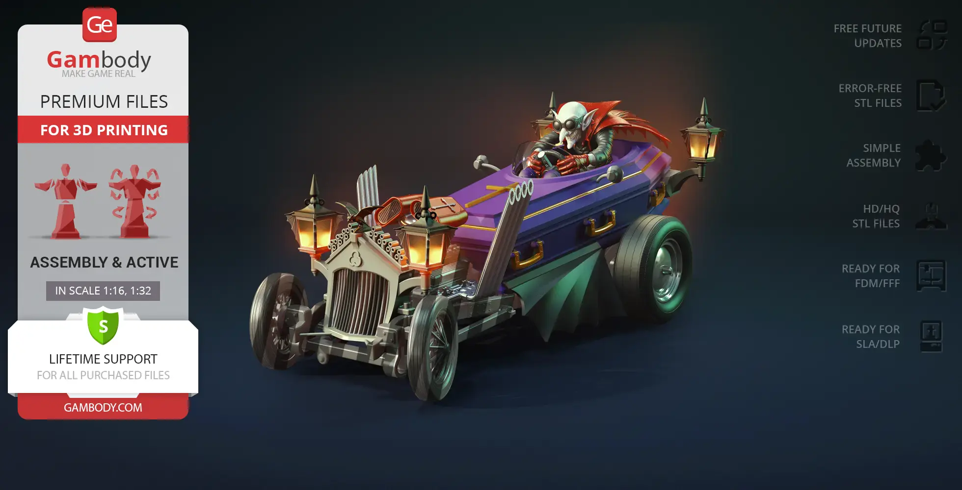 Vampire Hot Rod Kit 3D Printer Files | Assembly + Action