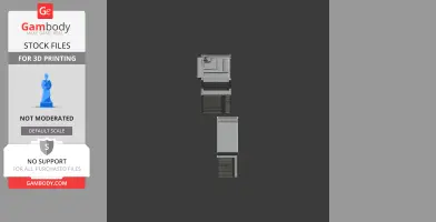 Top-down view of a detailed architectural 3D model, likely for 3D printing.