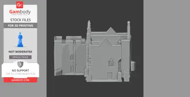 A detailed 3D model of Aydon Castle, featuring intricate architectural elements for 3D printing.
