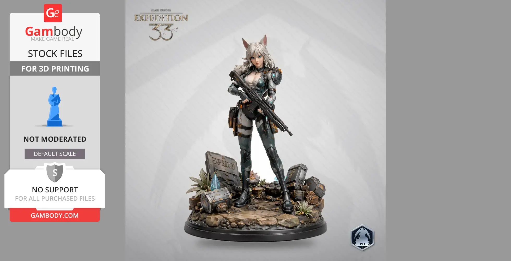 Alicia - Clair Obscur: Expedition 33 - Character Figure STL