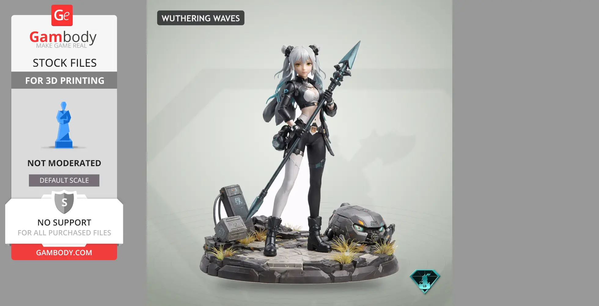 Yangyang - Wuthering Waves - Character Figure STL