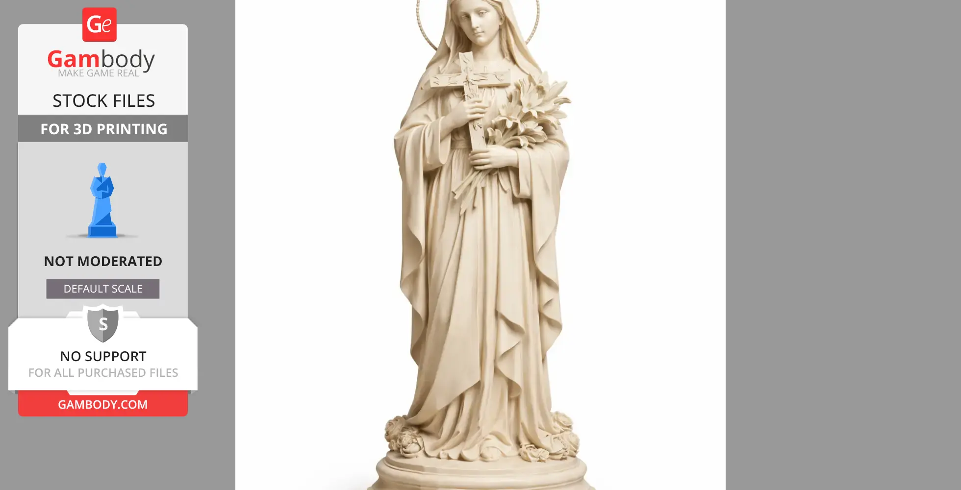 Saint Anne Line - Devotional Statue - STL 3D Print