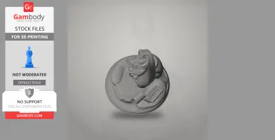 3D model of a curled-up character from Hollow Knight: Silksong, designed for 3D printing.