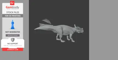 3D model of a Bagaceratops dinosaur with a pointed beak and frilled neck, displayed in profile.