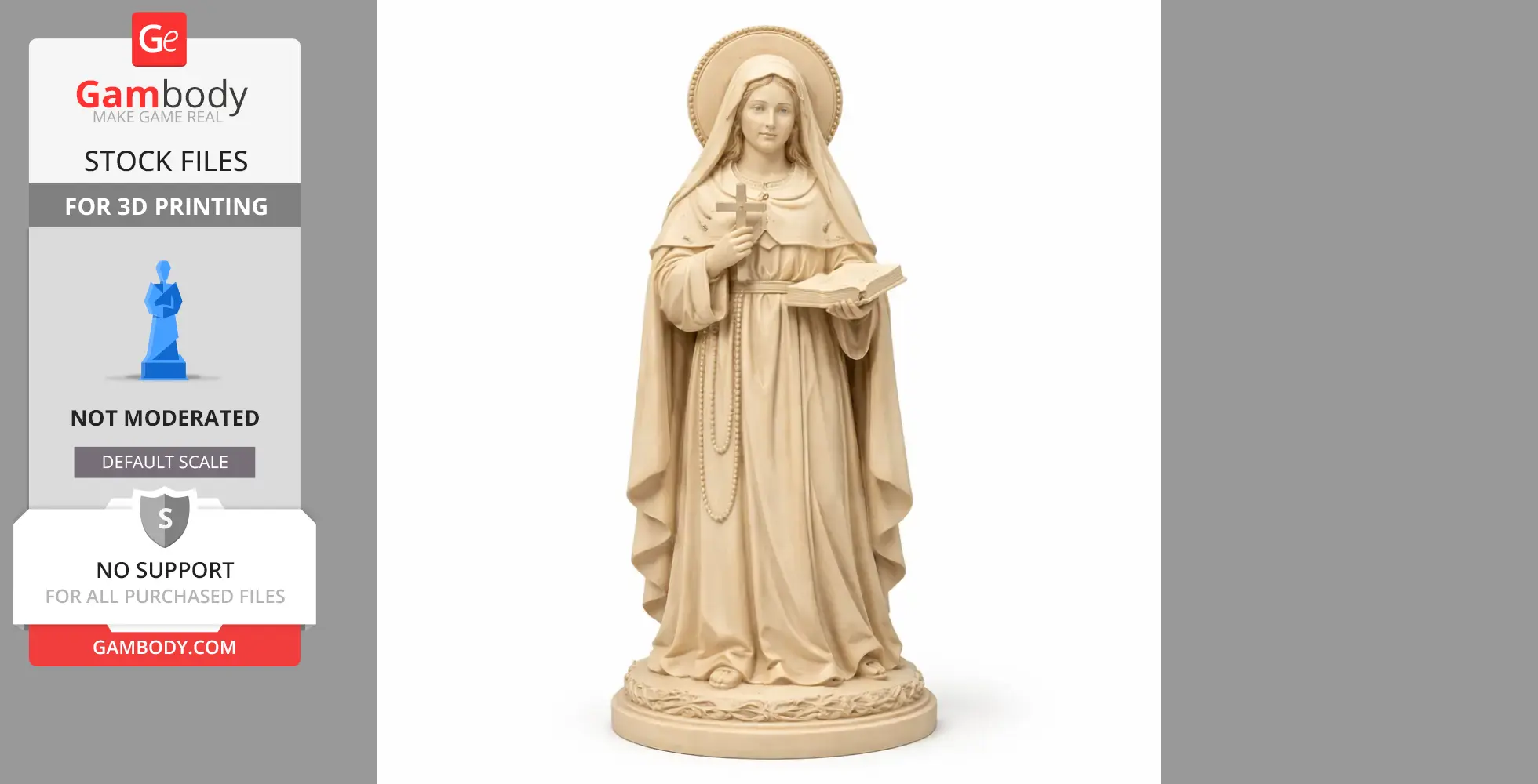 Saint Anne-Marie Rivier - Devotional Statue - STL 3D Print