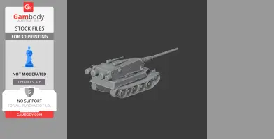 Detailed 3D model of AMX M4 54 tank, displayed on a dark background, suitable for 3D printing.