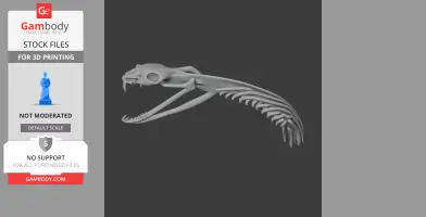 Spitting Cobra Skull - Skull Replica STL