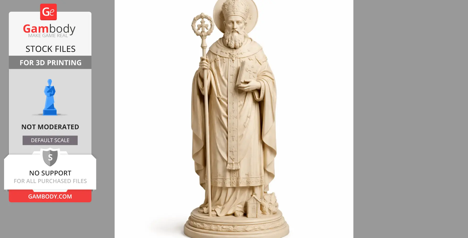 Saint Anno II - Devotional Statue - STL 3D Print