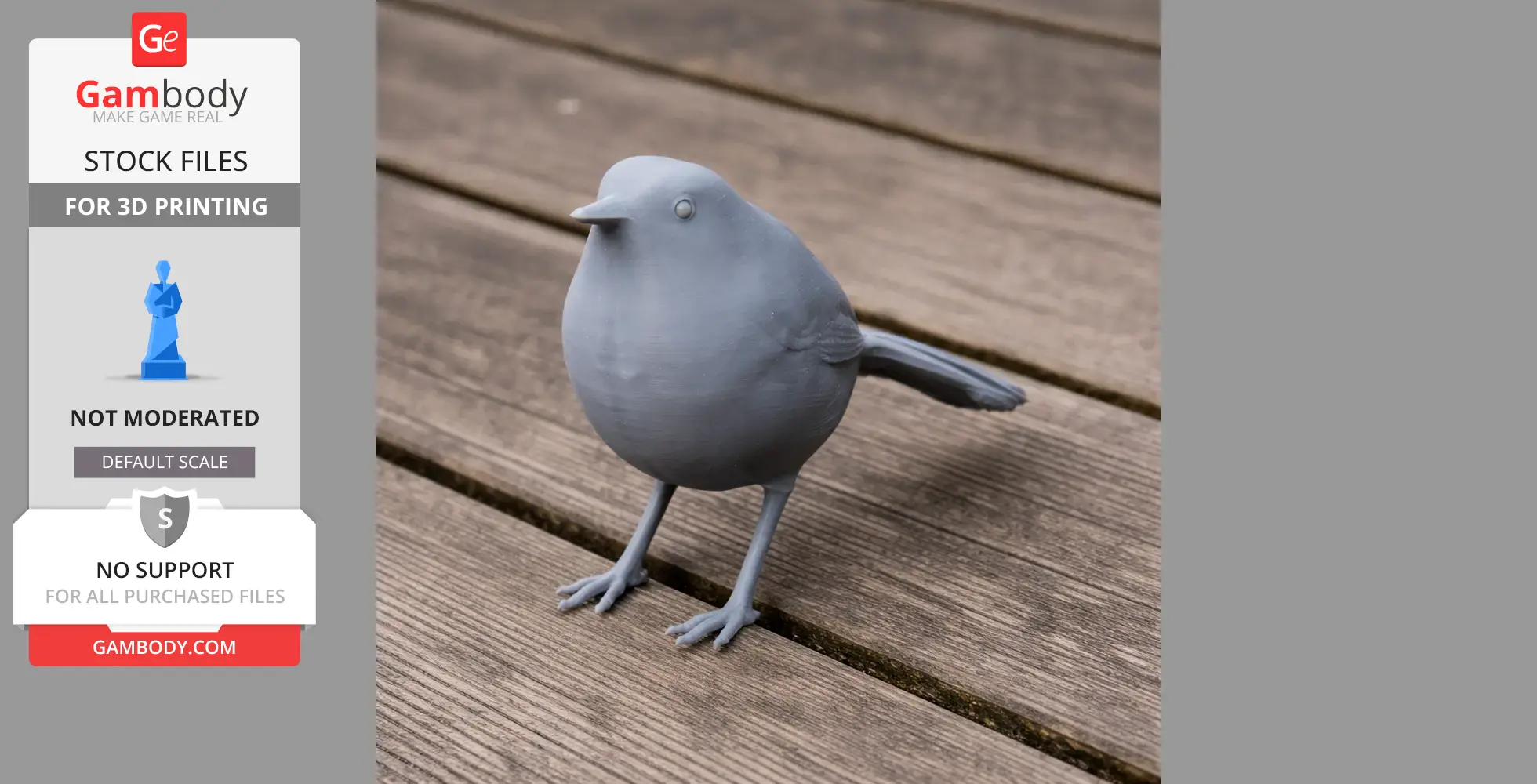 Bagobo babbler - Prehistoric Animal STL