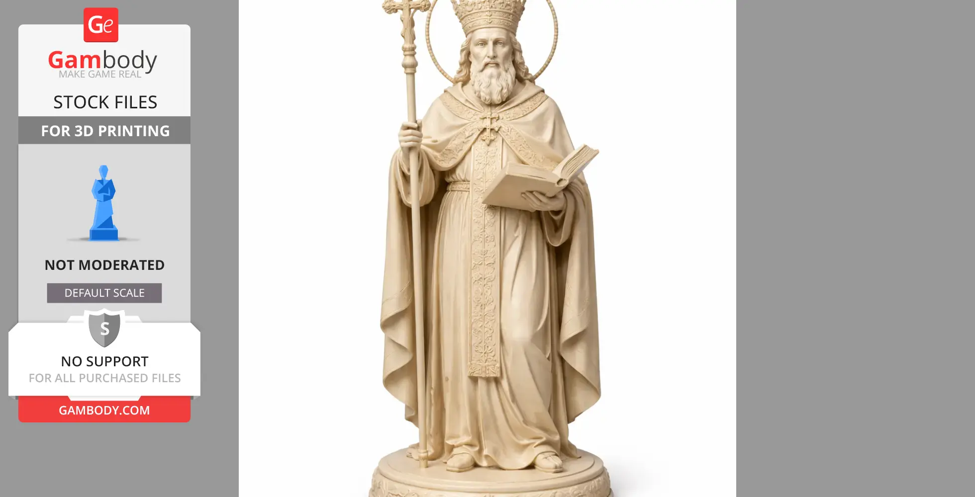 Saint Annuario Pontificio - Devotional Statue - STL 3D Print
